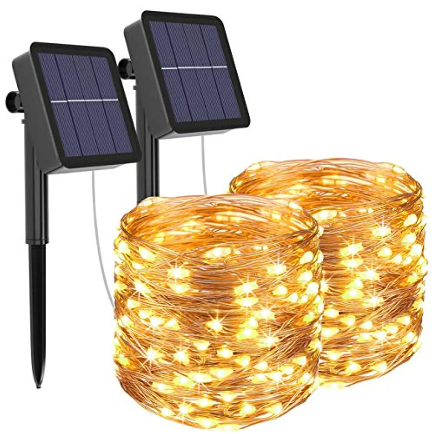 [2 Pacchi] Luci Solari Esterno, Litogo 14m 120 LED Catena Luminosa Esterno Filo Luci Led 8 modalità Lucine da Esterno Decorative