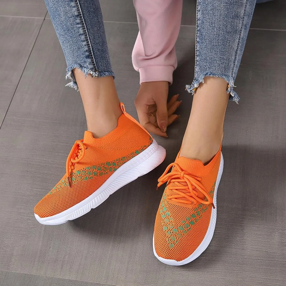 2023 scarpe da donna alla moda scarpe da ginnastica da donna con piattaforma casual scarpe allacciate antiscivolo traspiranti sc