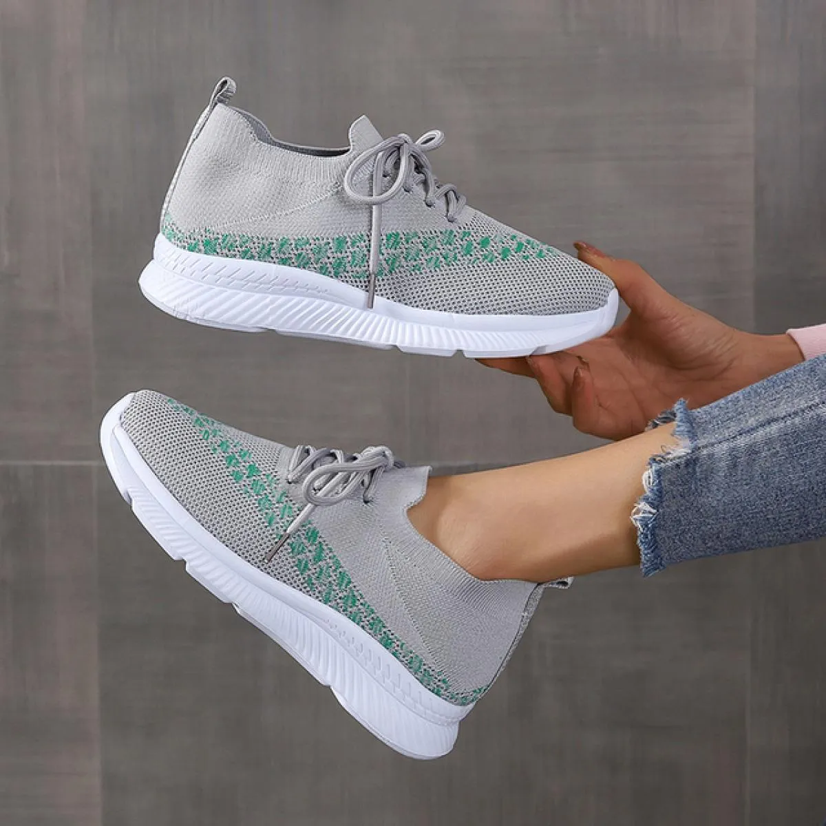 2023 scarpe da donna alla moda scarpe da ginnastica da donna con piattaforma casual scarpe allacciate antiscivolo traspiranti sc