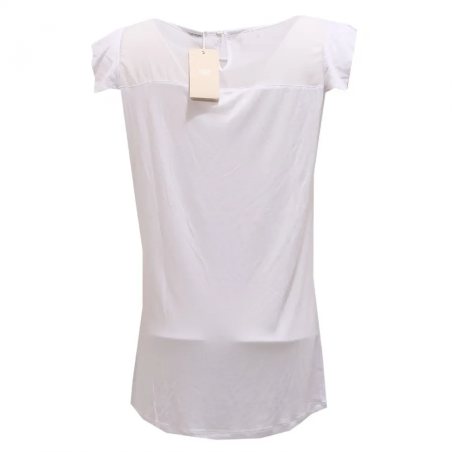4011T maglia bimba ARMANI JUNIOR bianca multicolor t-shirt kid