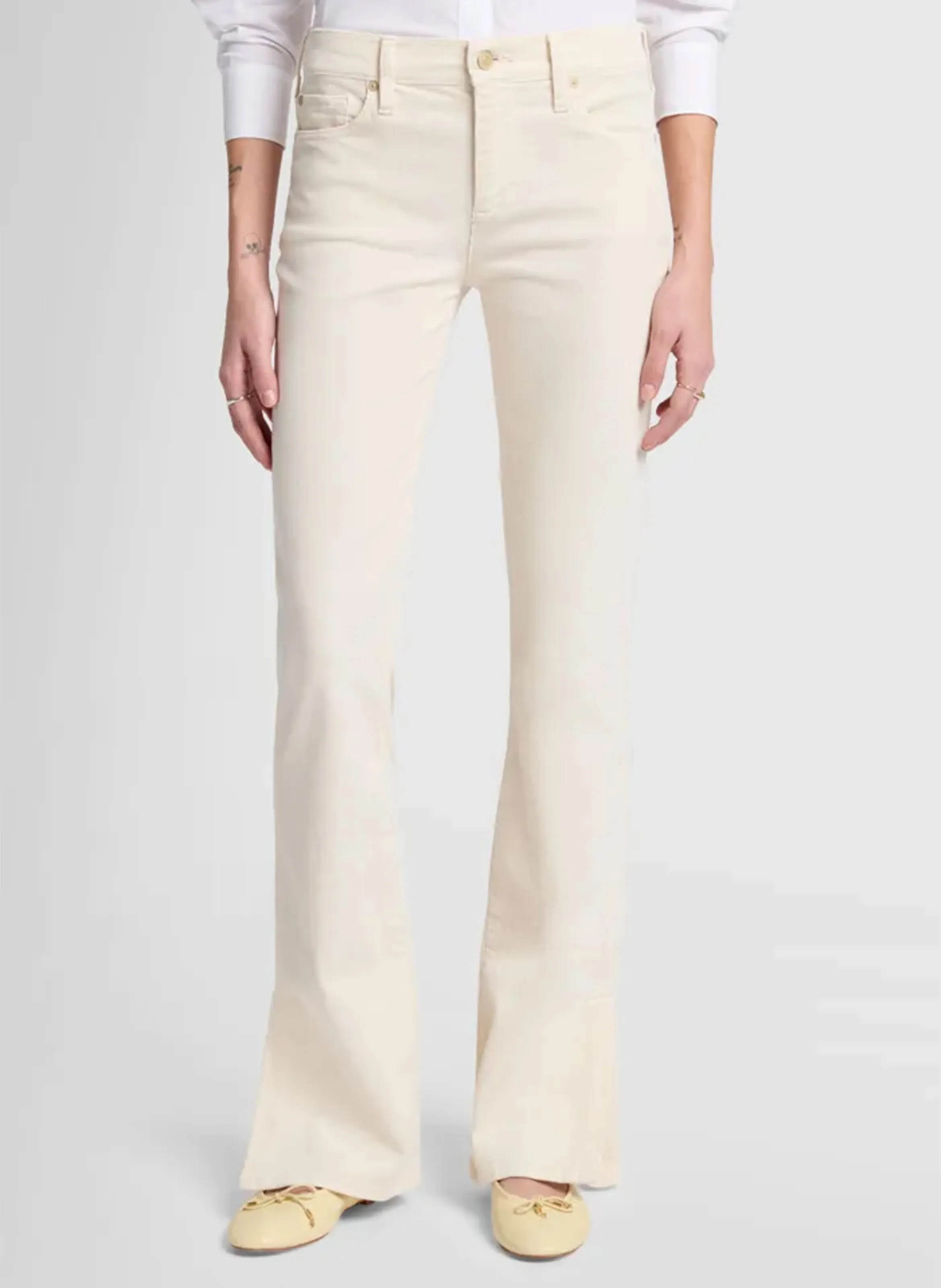  7 FOR ALL MANKIND   BOOTCUT CORDUROY - Jeans | Bianco