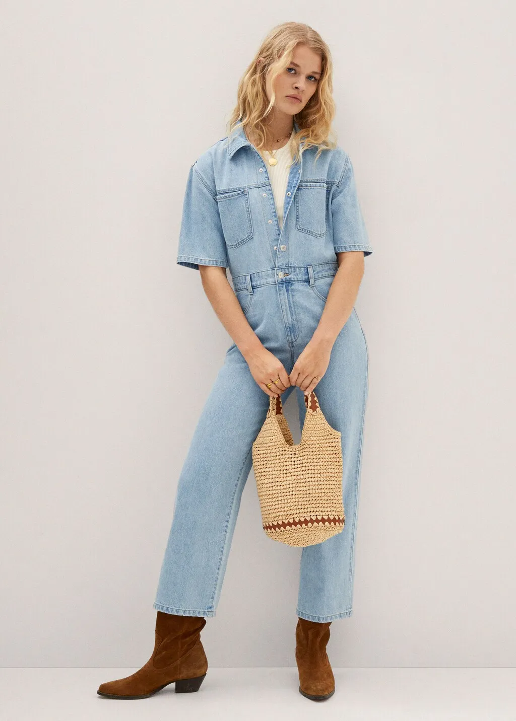 Abito a tuta lungo denim