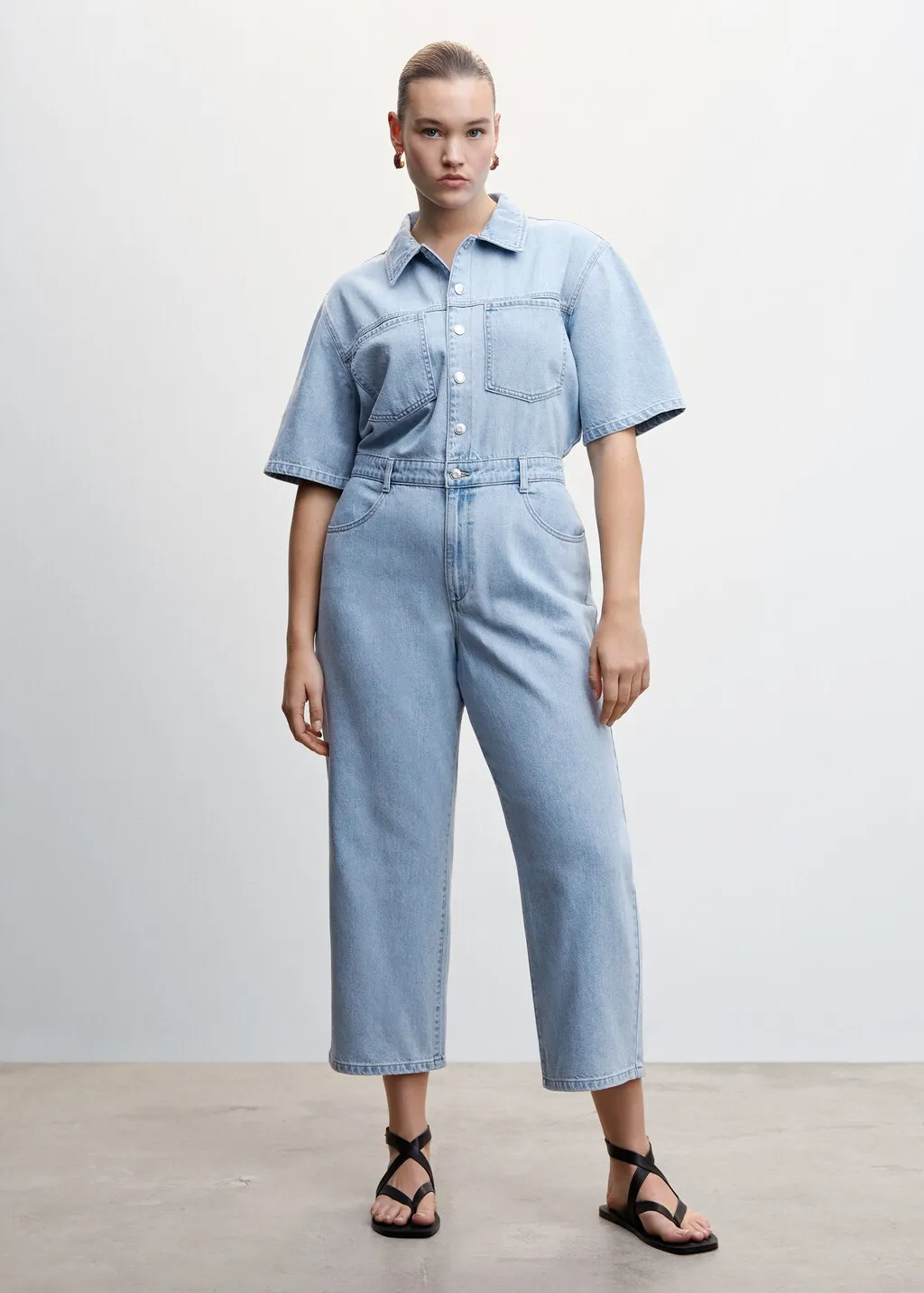 Abito a tuta lungo denim