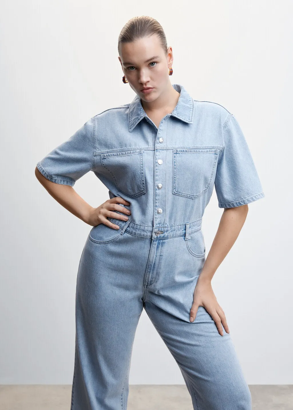 Abito a tuta lungo denim