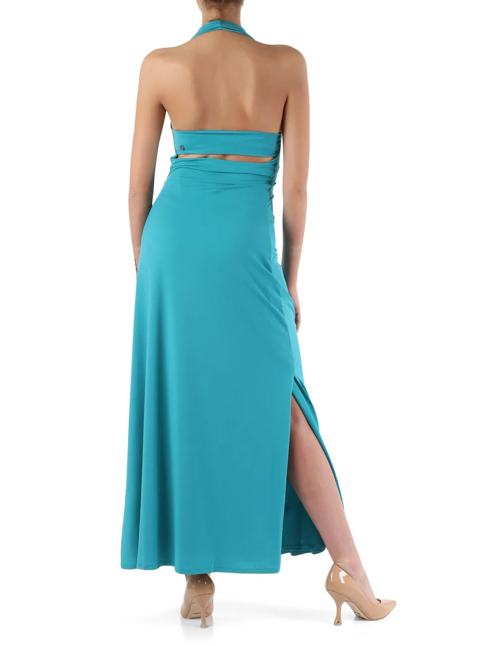 Abito lungo in tessuto stretch