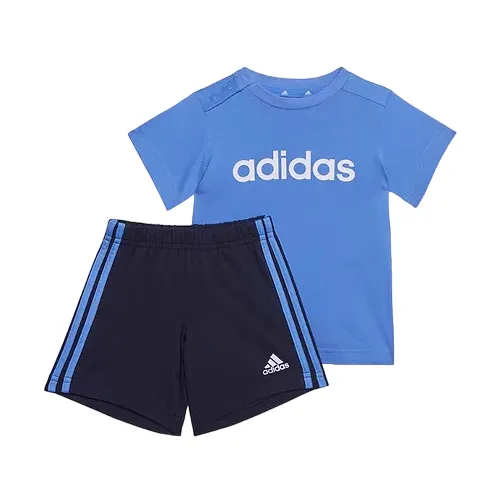 Adidas children's outfit T-shirt+shorts UH5891 sky-blue-white