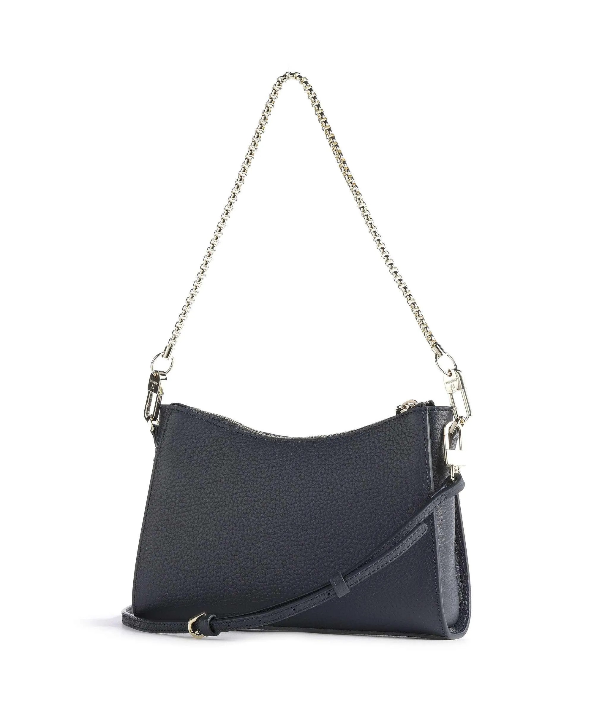  Aigner Ivy S Borsa a spalla pelle di vacchetta grana navy  