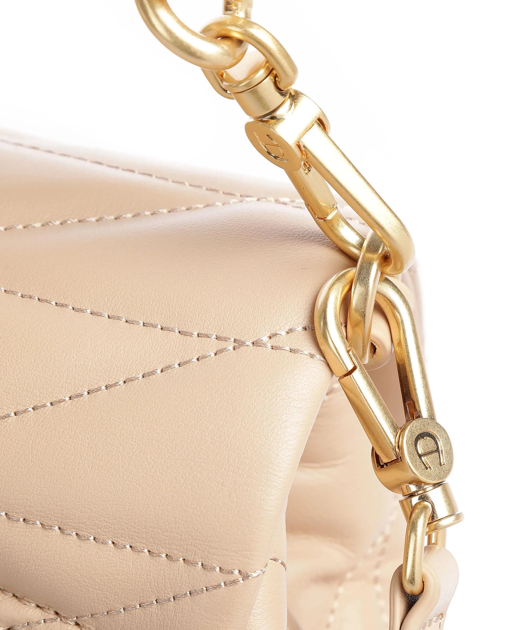  Aigner Maggie M Borsa a spalla pelle di vacchetta finemente grana beige  
