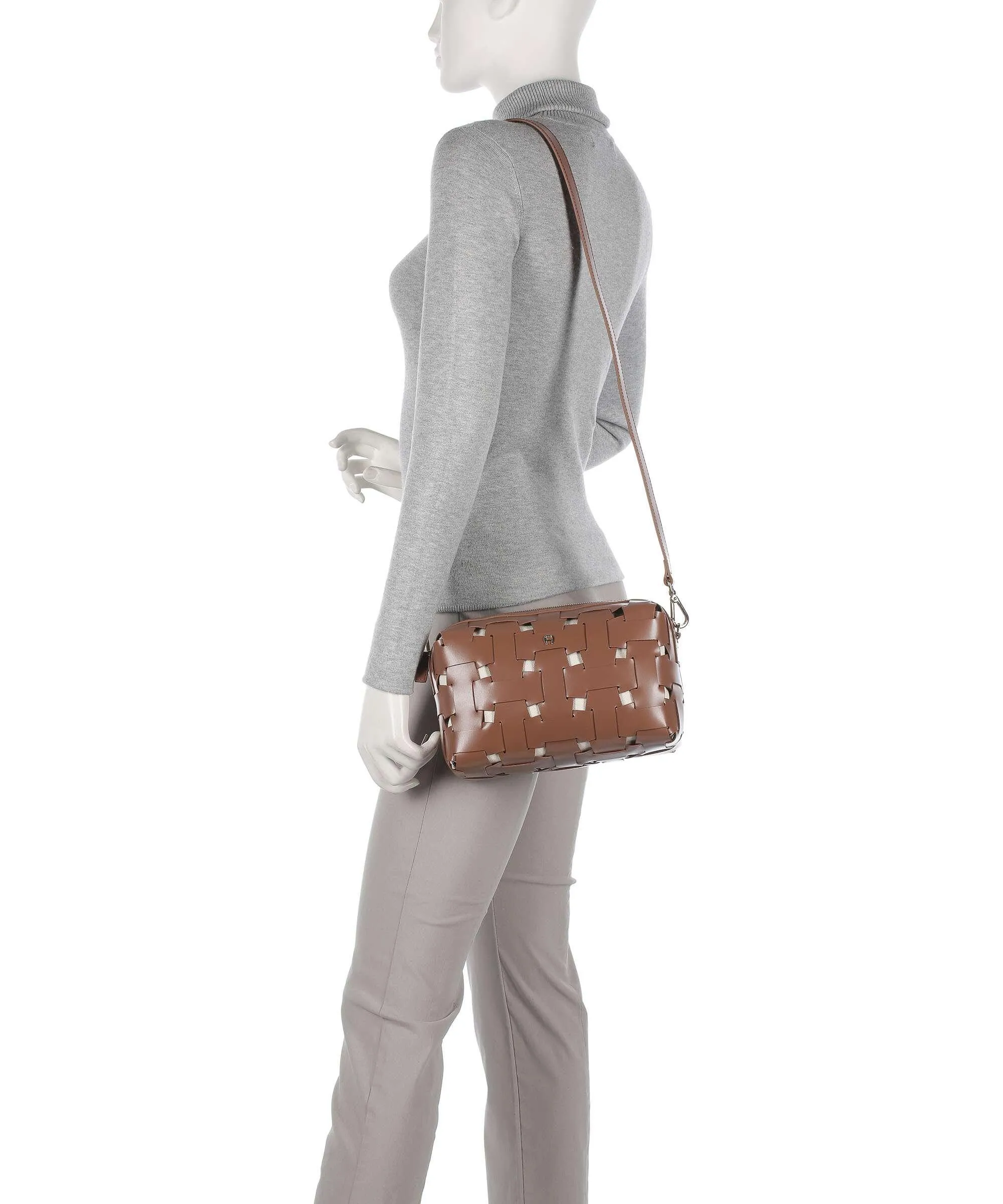  Aigner Matera Borsa a spalla pelle bovina marrone  