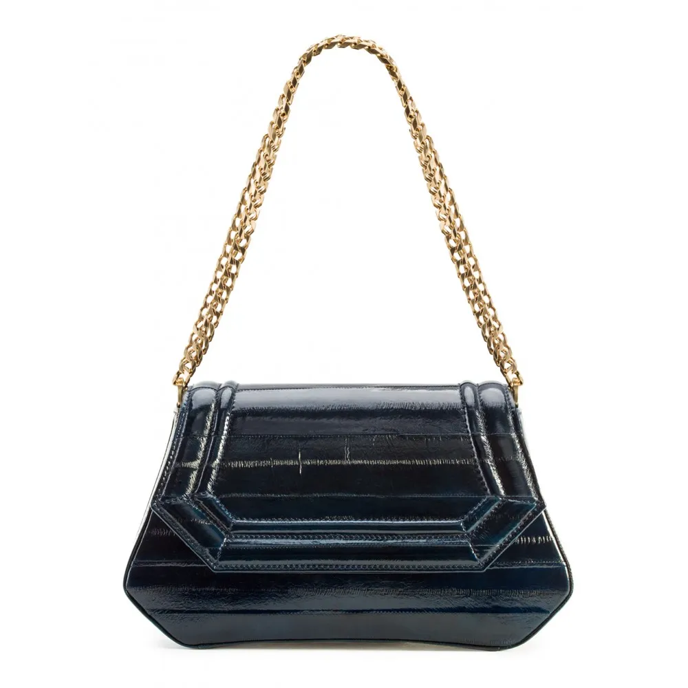Aleksandra Badura - Etoile Bag - Borsa a Tracolla in Anguilla - Blu Notte - Borsa in Pelle di Alta Qualità Luxury
