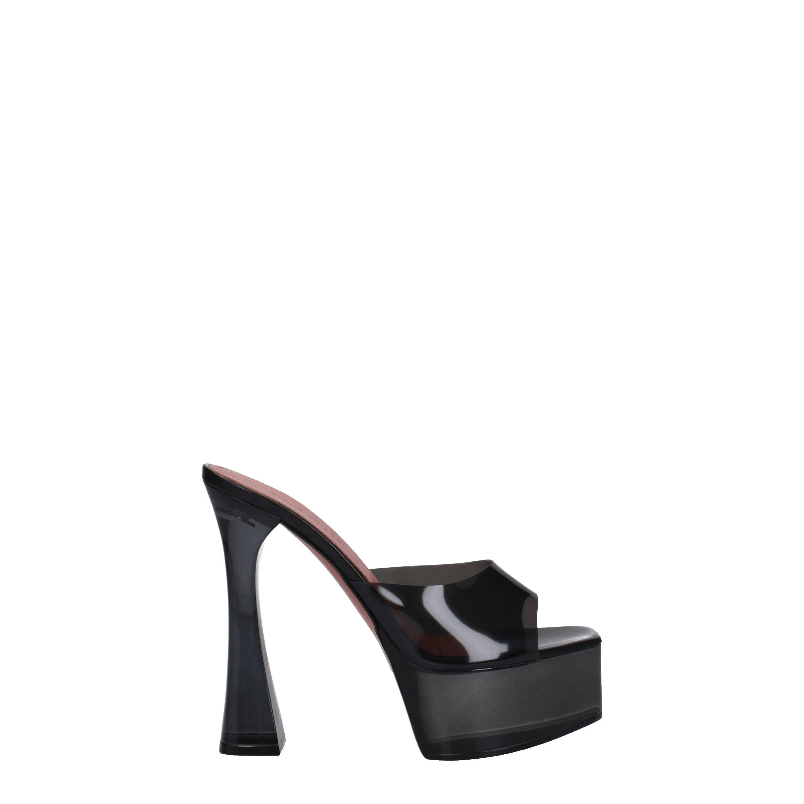 Amina Muaddi Sandali Dalila Donna PVC Nero