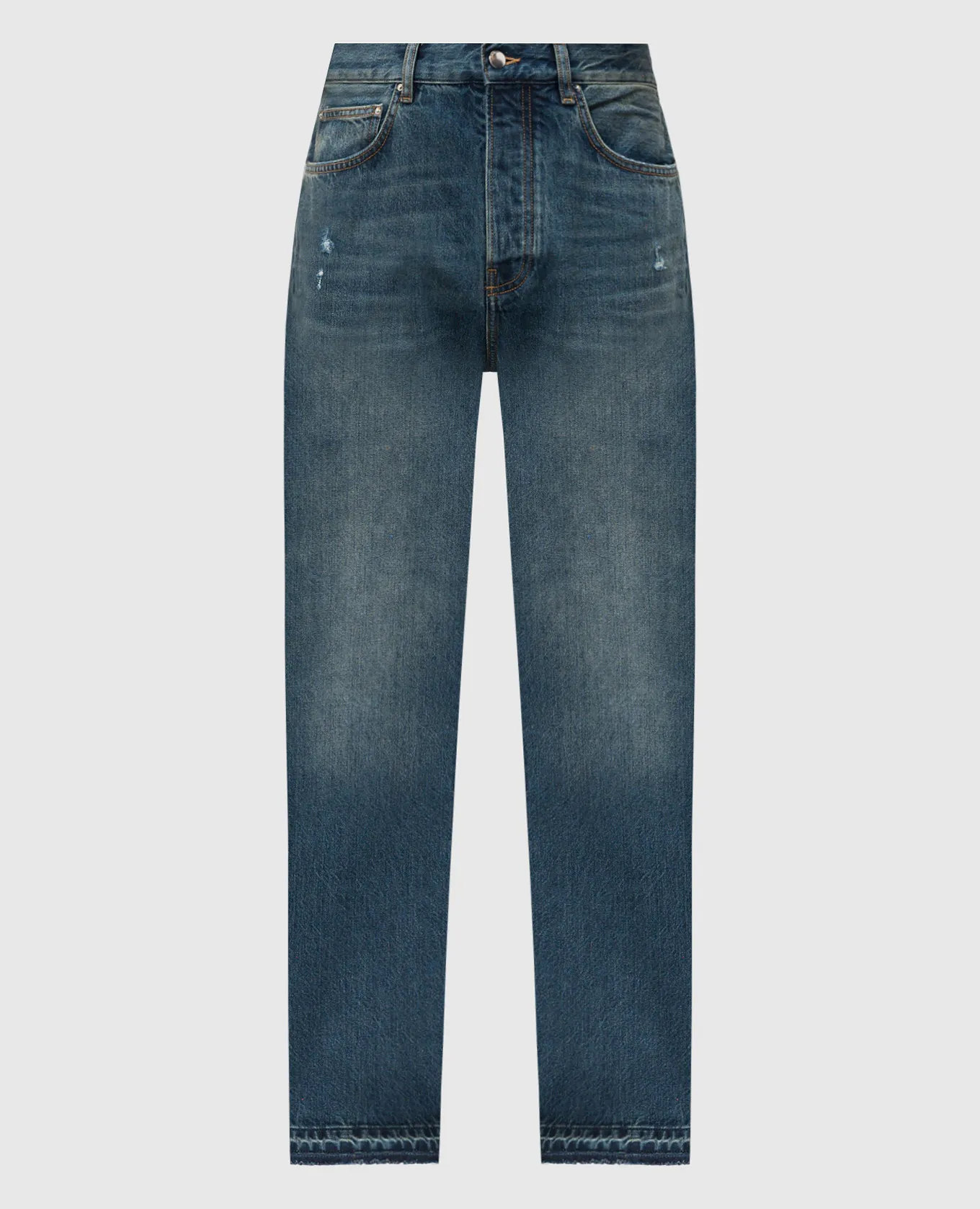 AMIRI Jeans blu effetto used con logo AMDNGH1038