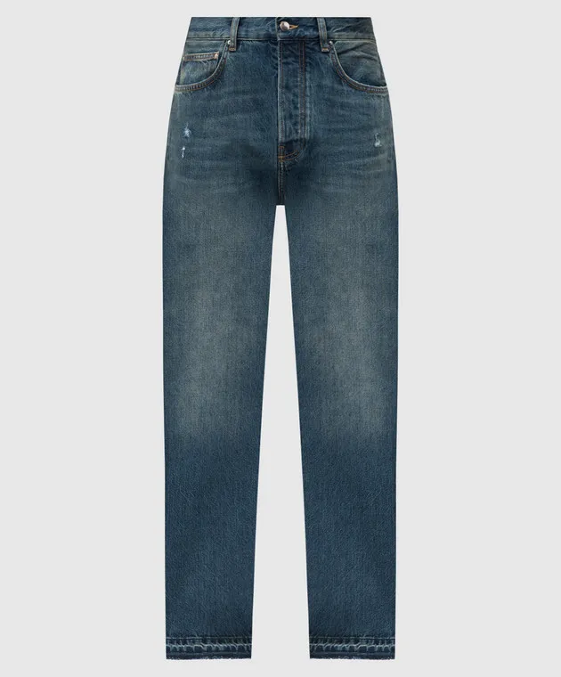 AMIRI Jeans blu effetto used con logo AMDNGH1038