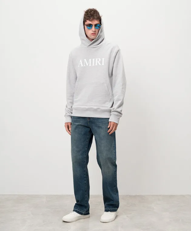 AMIRI Jeans blu effetto used con logo AMDNGH1038