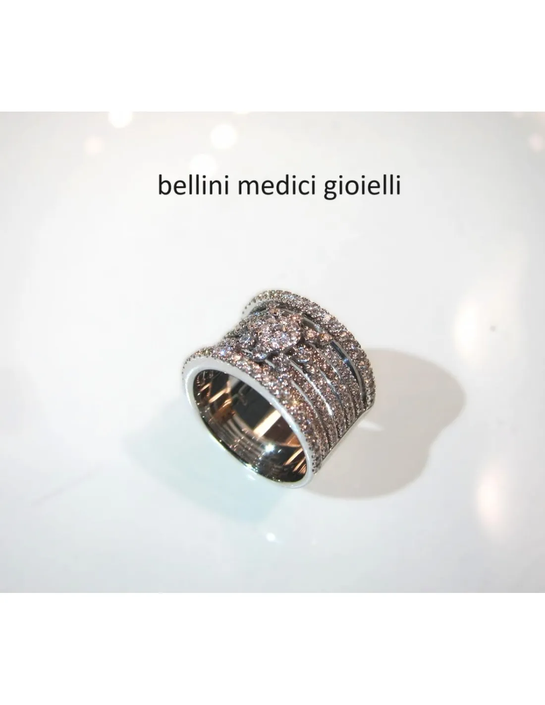 Anello a fascia in oro bianco e brillanti GIORGIO VISCONTI