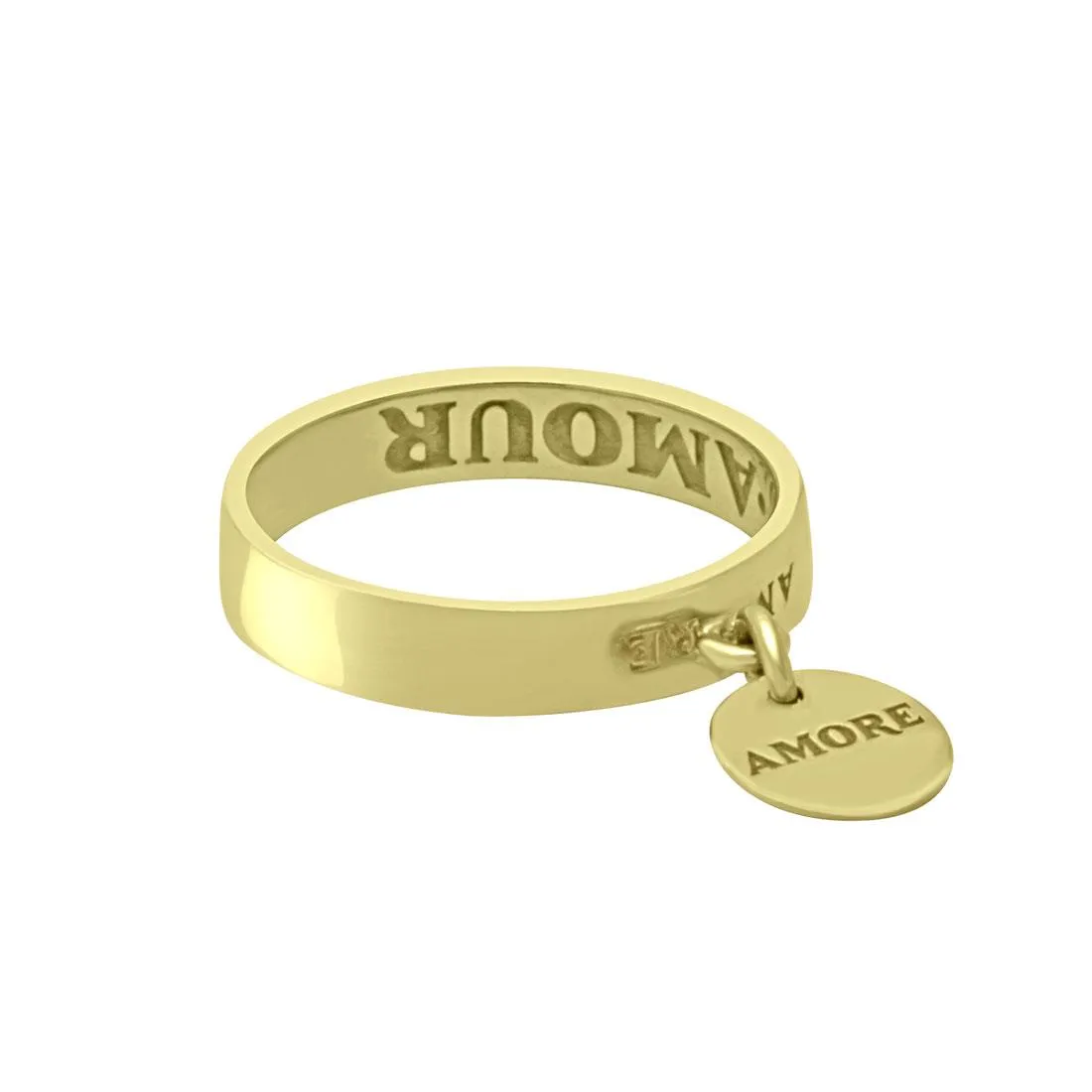 Anello Amore in oro giallo mis 15
