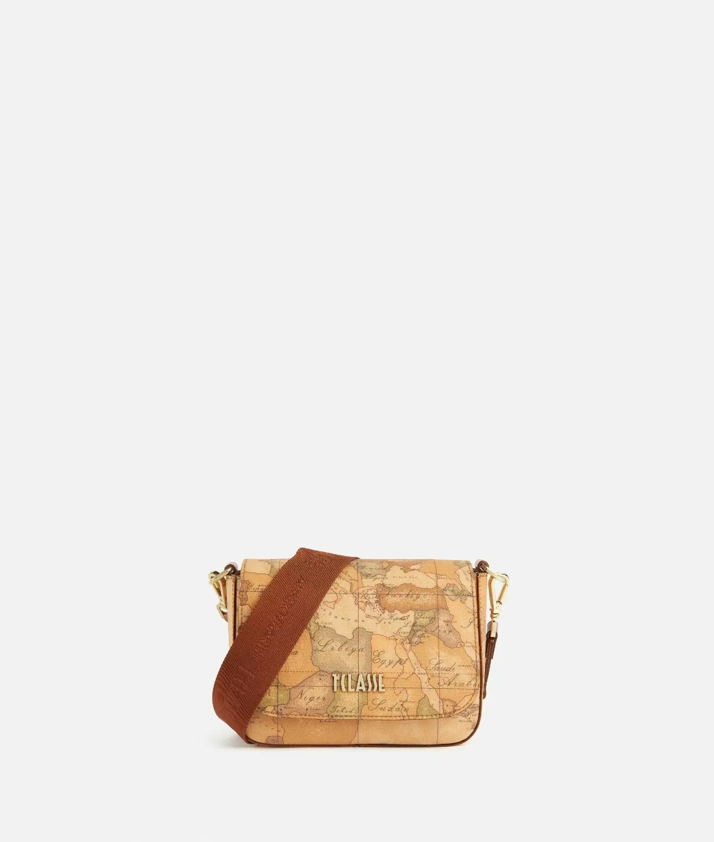 Art.C E050 6000 Borsa a tracolla in tessuto stampa Geo Classic Naturale