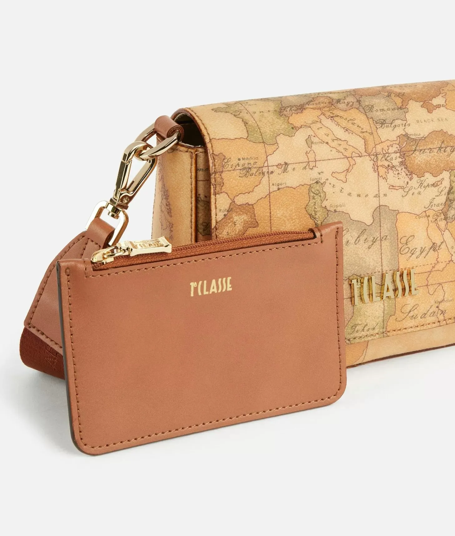 Art.C E050 6000 Borsa a tracolla in tessuto stampa Geo Classic Naturale