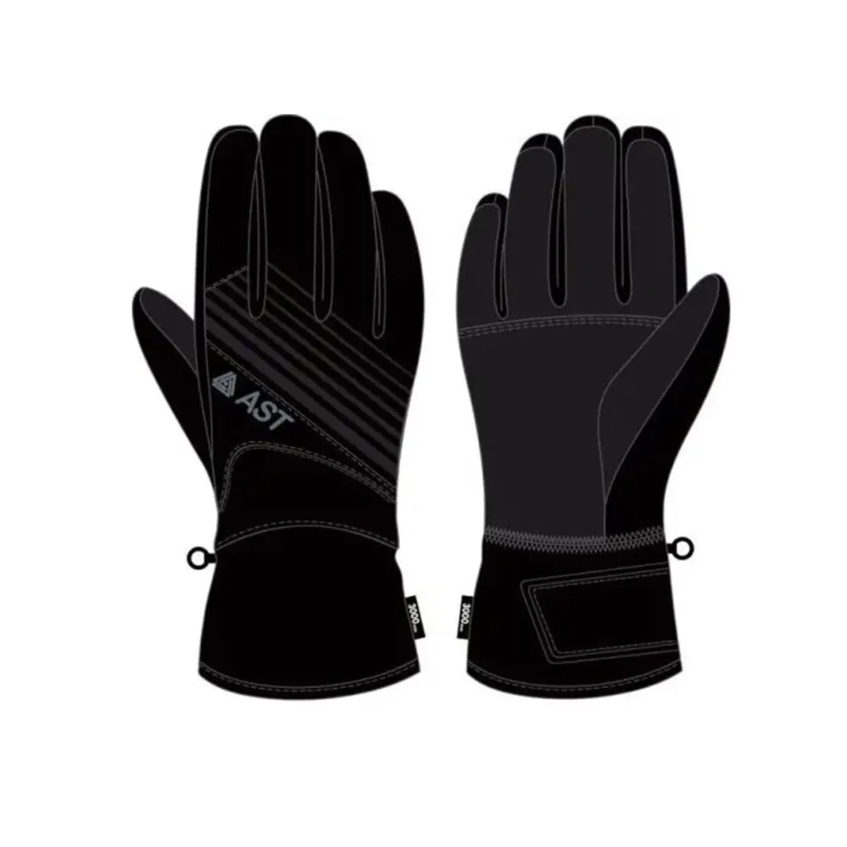 Ast guanti da neve uomo colore nero