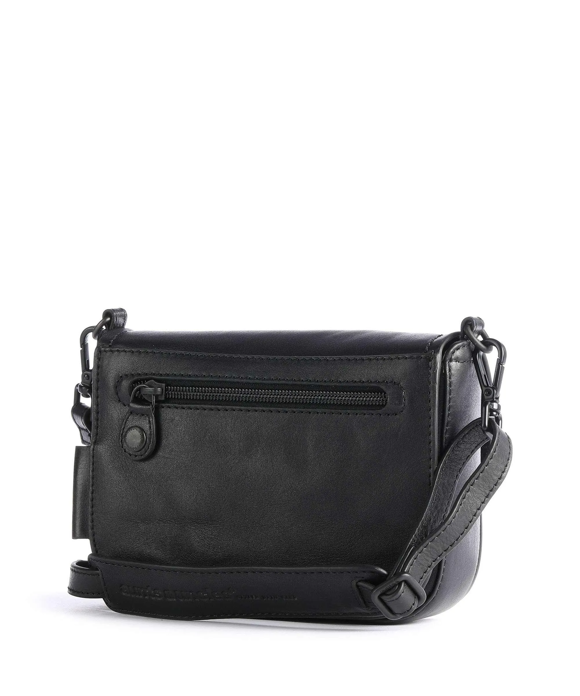  Aunts & Uncles Grandma's Luxury Club Mrs. Waffle Borsa a tracolla pelle di vacchetta grana nero  