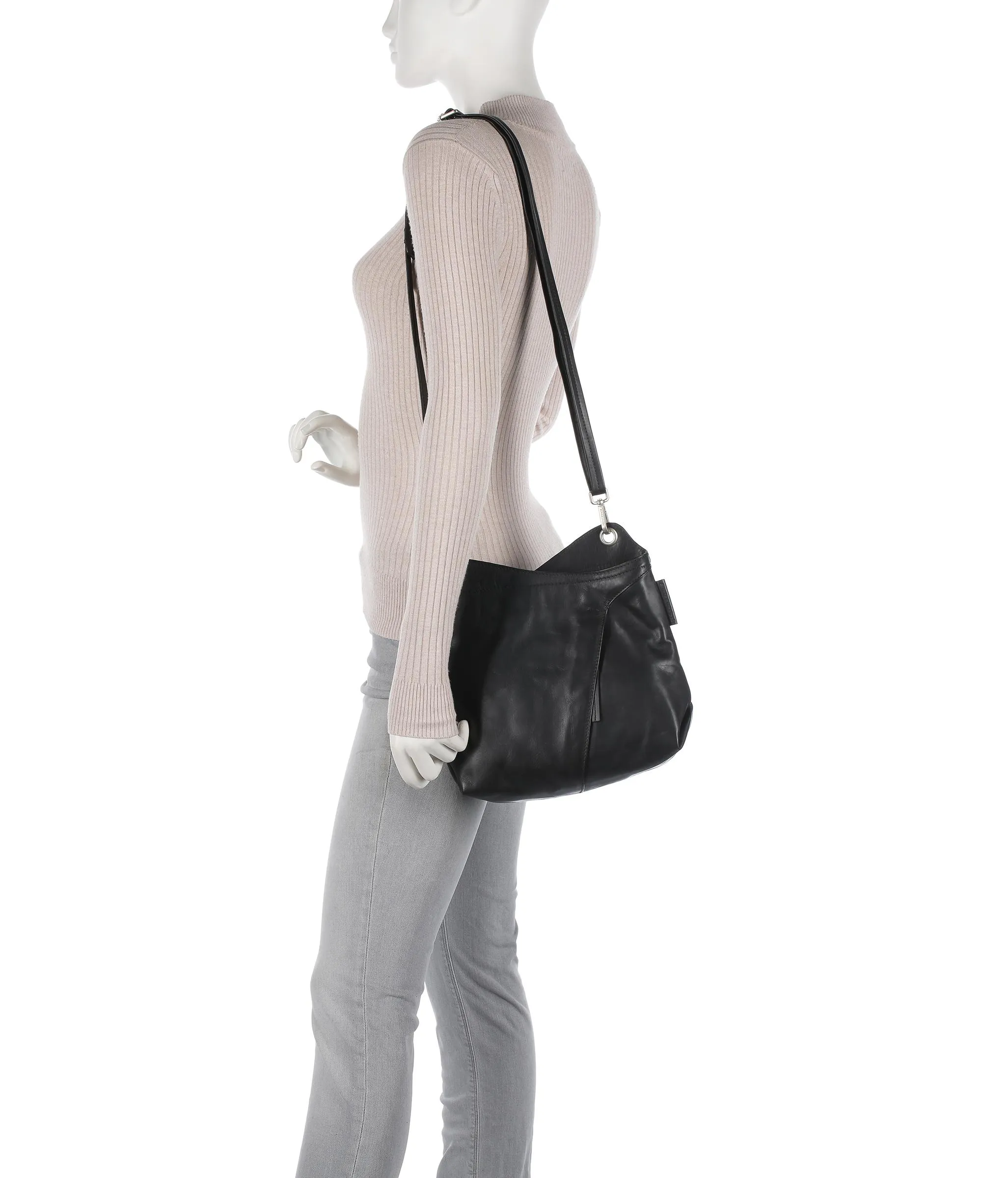  Aunts & Uncles Jamie's Orchard Jumbay Borsa a tracolla morbida pelle bovina nero  