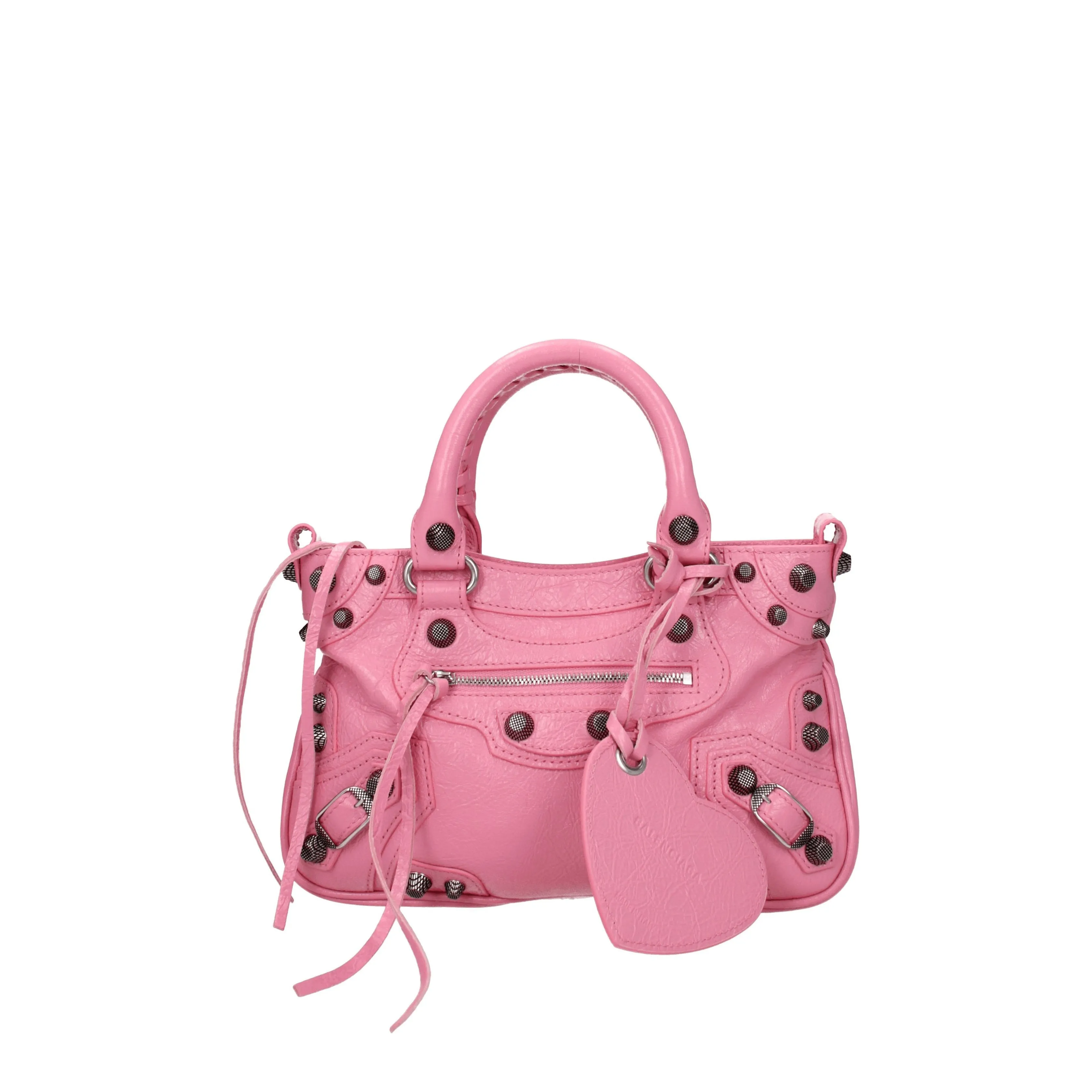 Balenciaga Borse a Mano Cagole Donna Pelle Rosa/Rosa Brillante