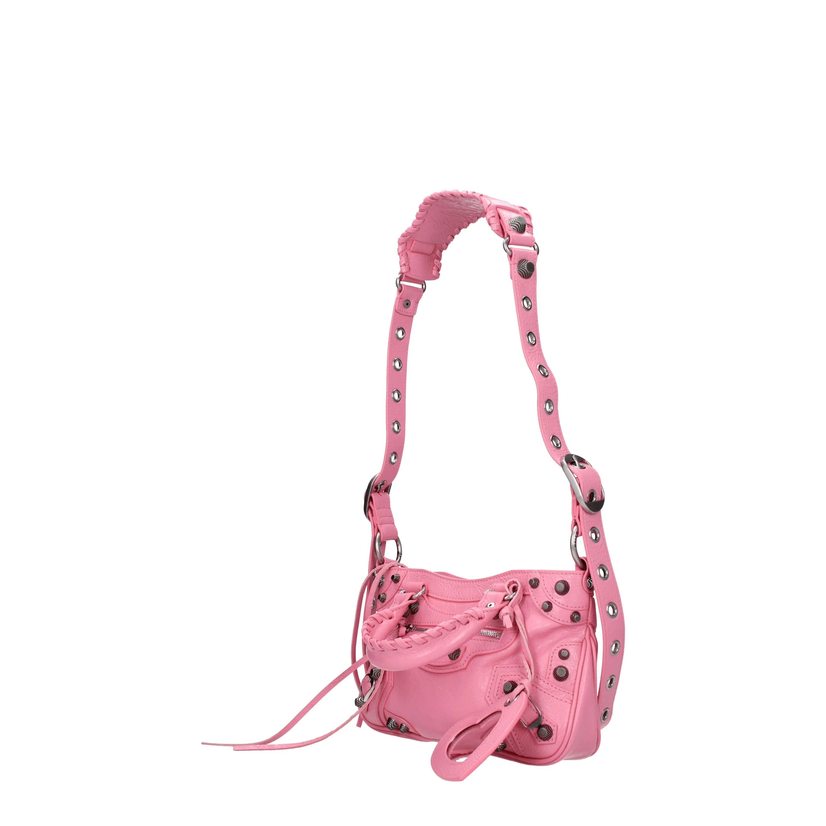 Balenciaga Borse a Mano Cagole Donna Pelle Rosa/Rosa Brillante