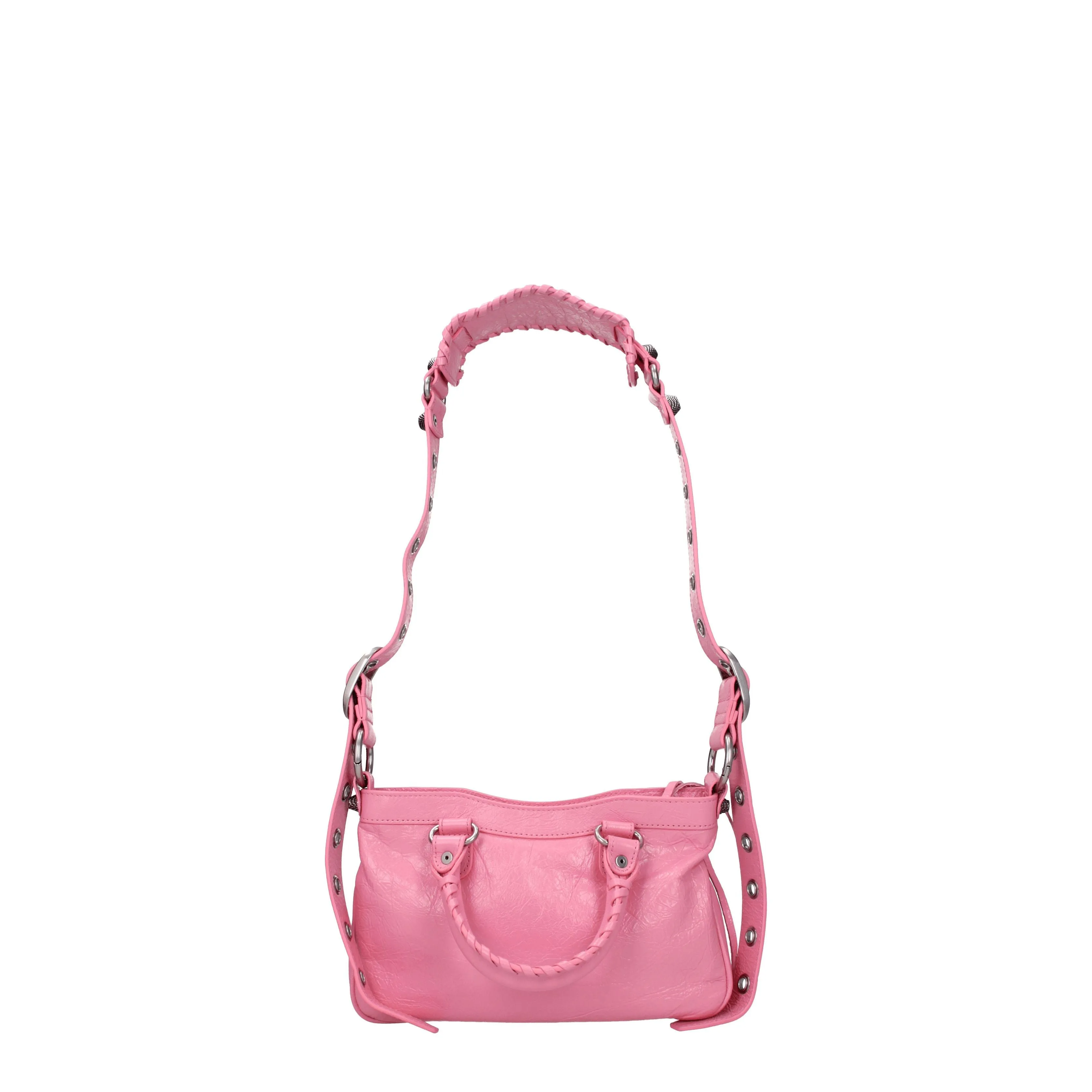 Balenciaga Borse a Mano Cagole Donna Pelle Rosa/Rosa Brillante