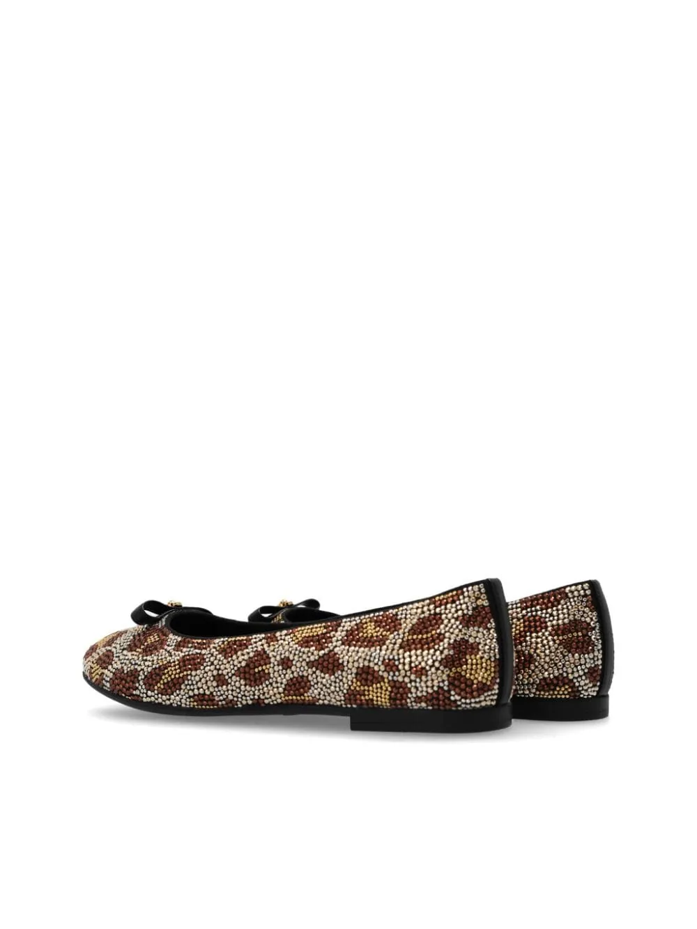 Ballerina per bambina Versace Kids marrone con motivo animalier