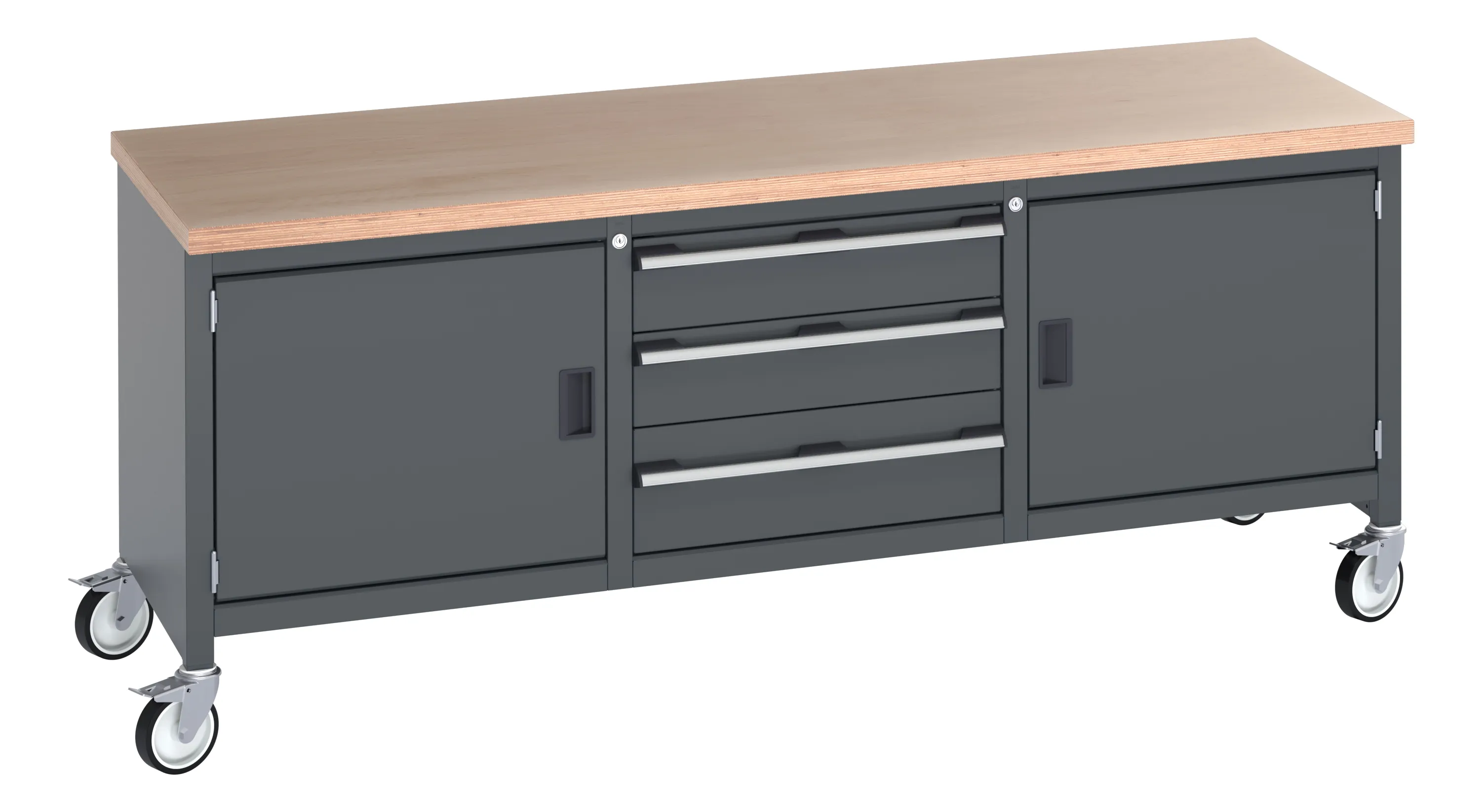 Banco di stoccaggio Bott 41002124.77v, 750mm x 2000mm x 840mm, carico 425kg