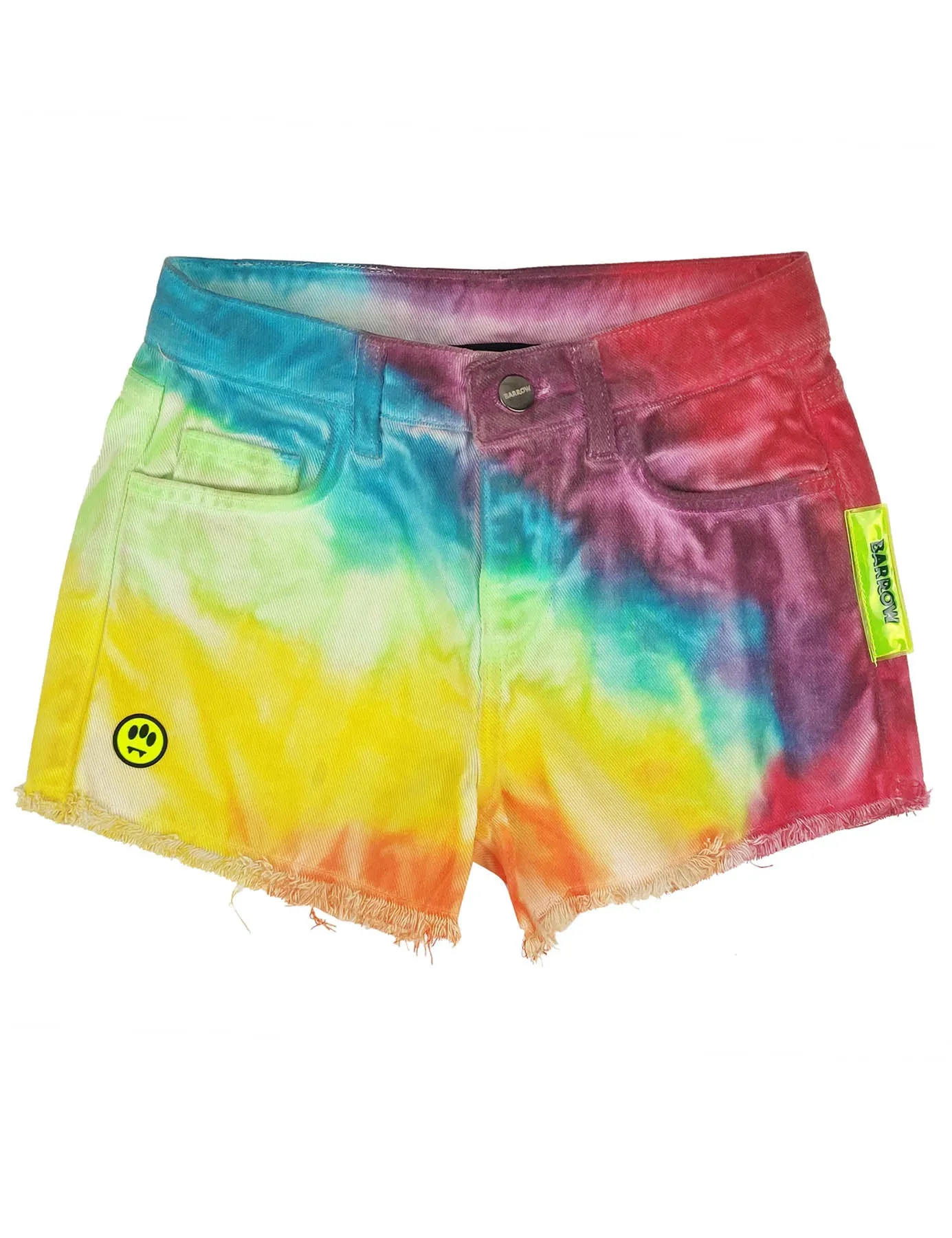 Barrow shorts multicolor bambina in denim di cotone tie dye