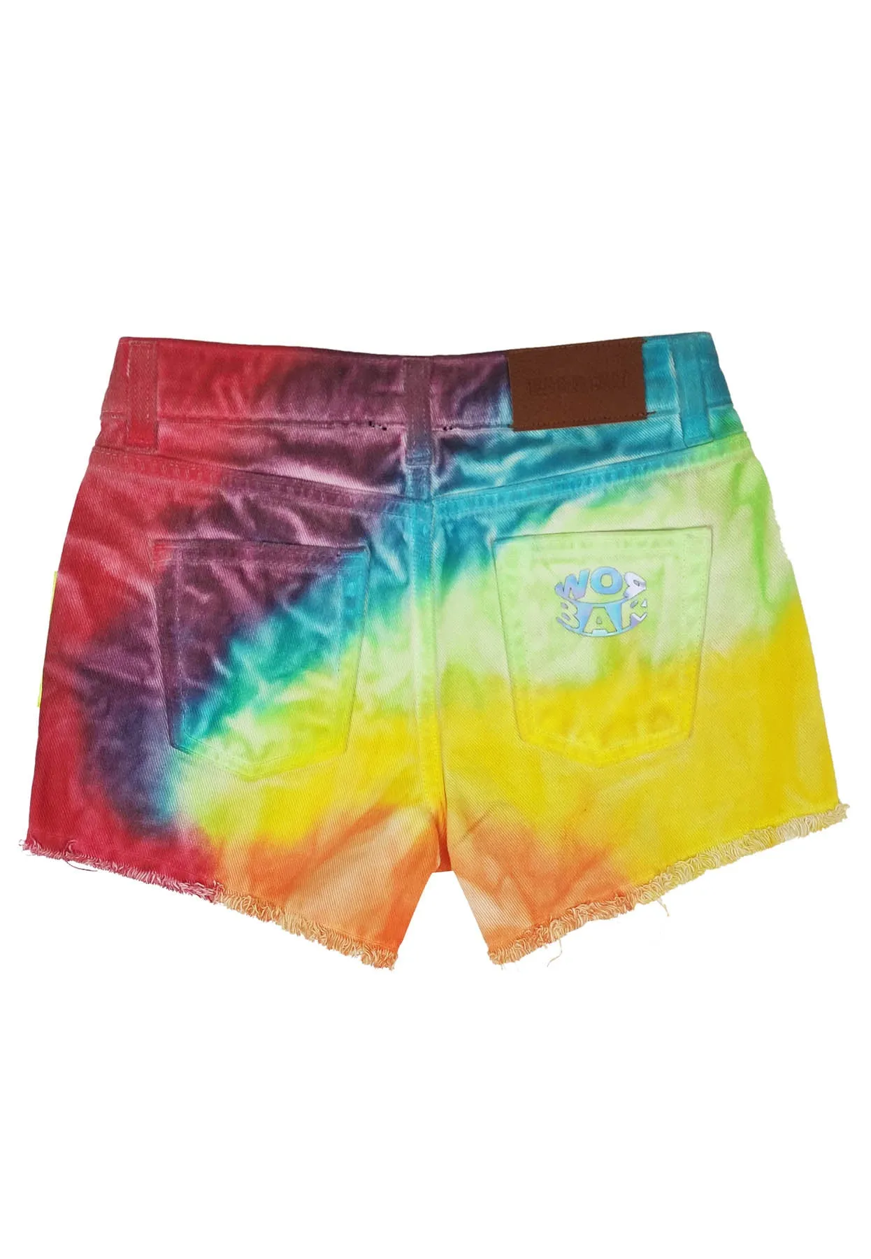 Barrow shorts multicolor bambina in denim di cotone tie dye