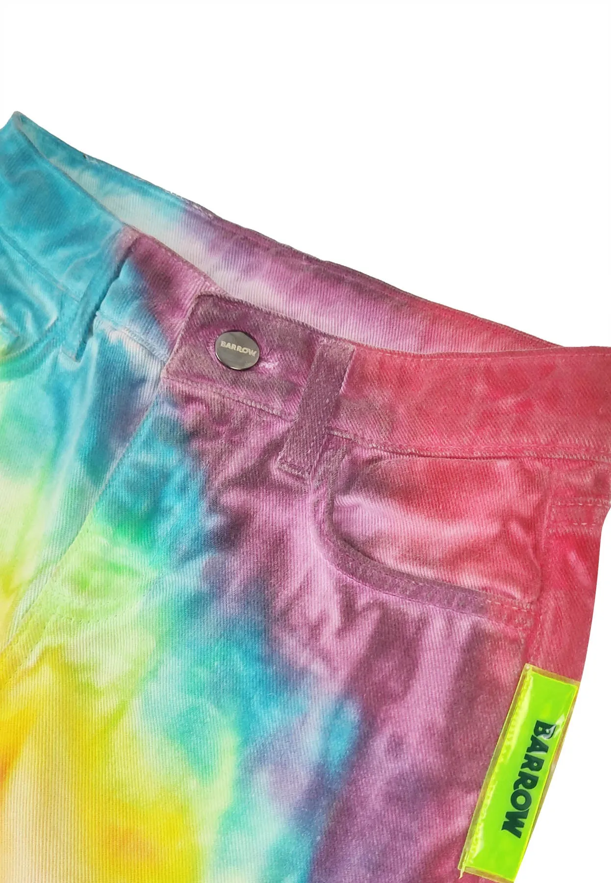 Barrow shorts multicolor bambina in denim di cotone tie dye