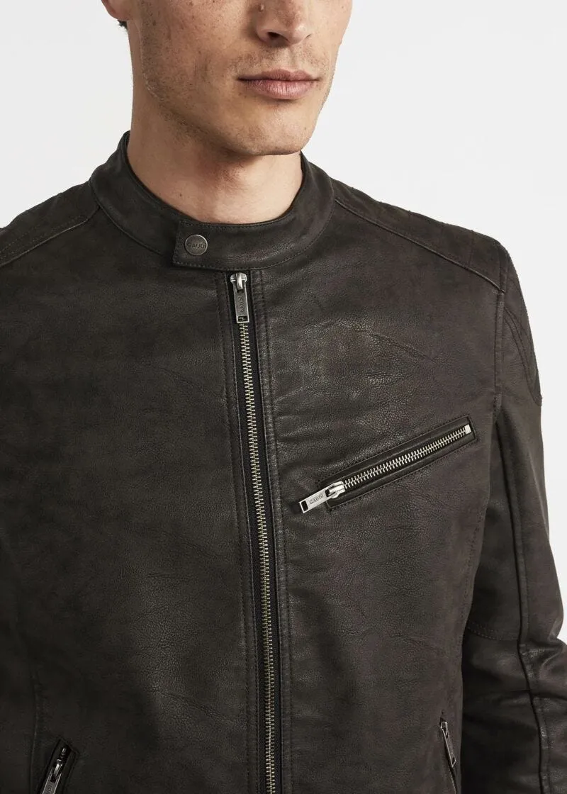 Biker jacket effetto pelle