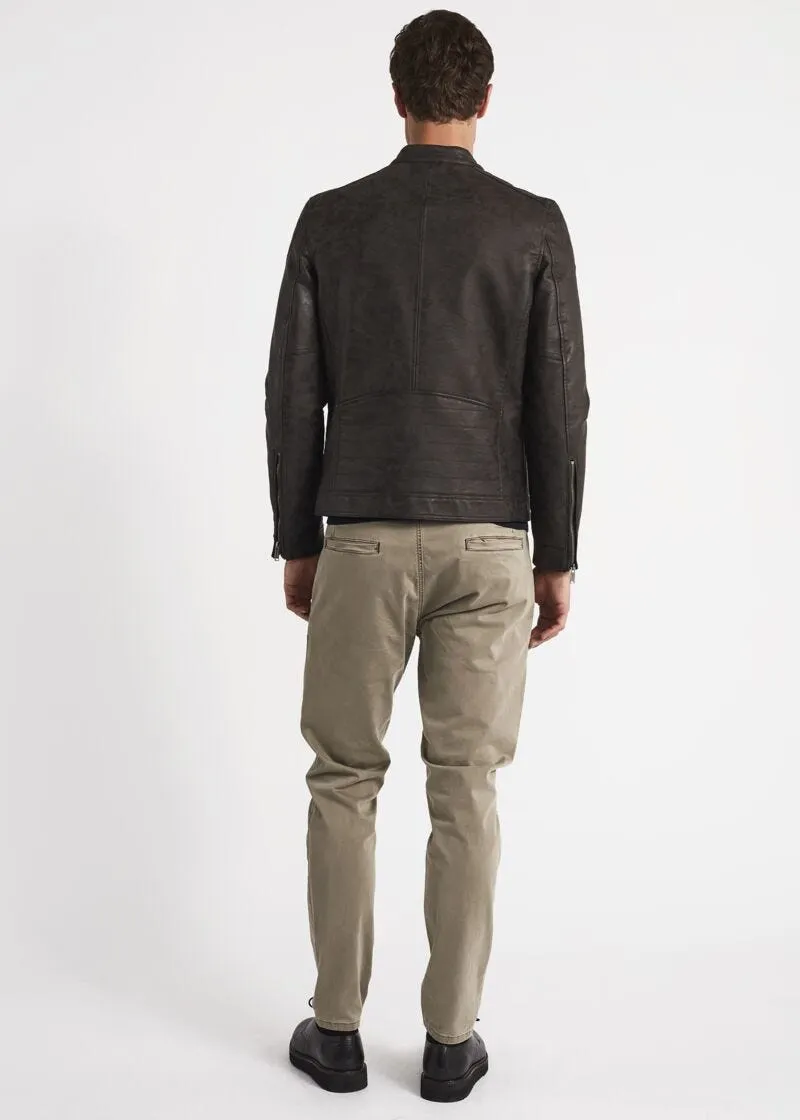 Biker jacket effetto pelle