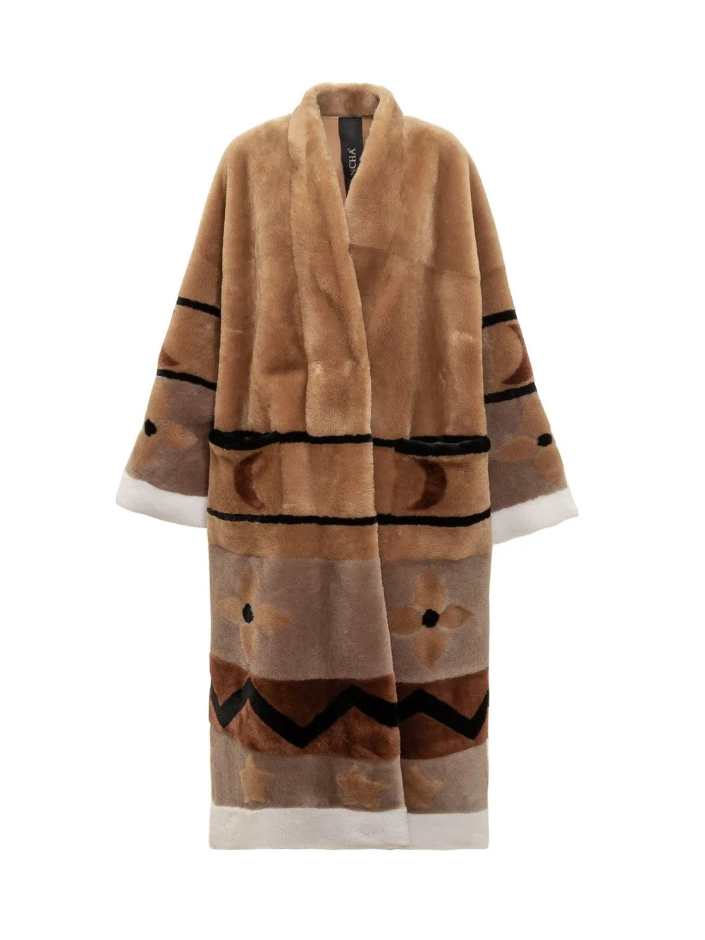 BLANCHA Cappotto Lungo Reversibile in Merino 