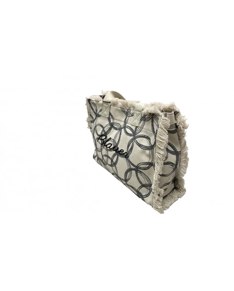 BLAUER MALIBU bag borsa a mano tessuto floreale mare e tempo libero grigio