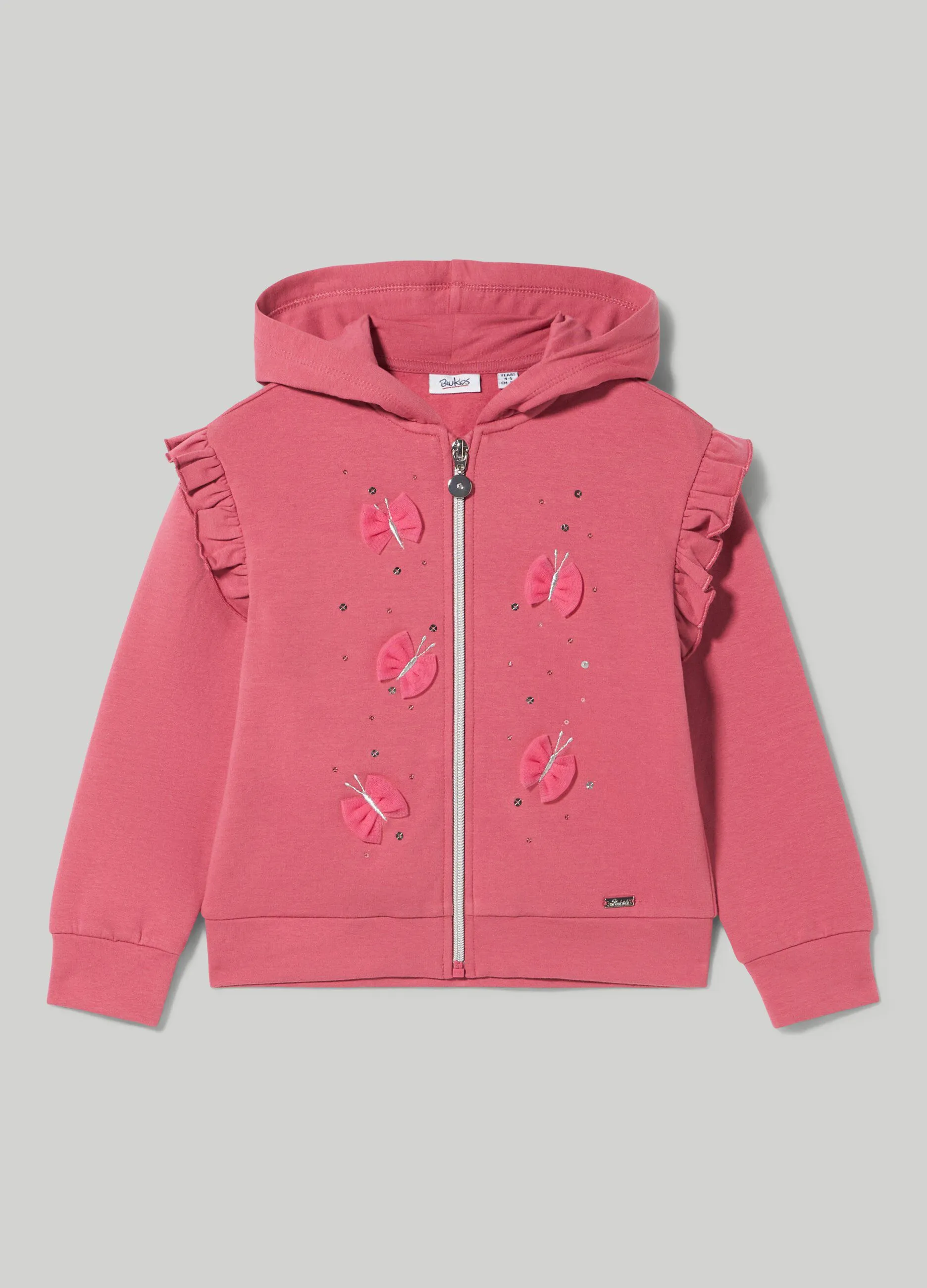 BLUKIDS  Felpa con cappuccio e applicazioni bambina