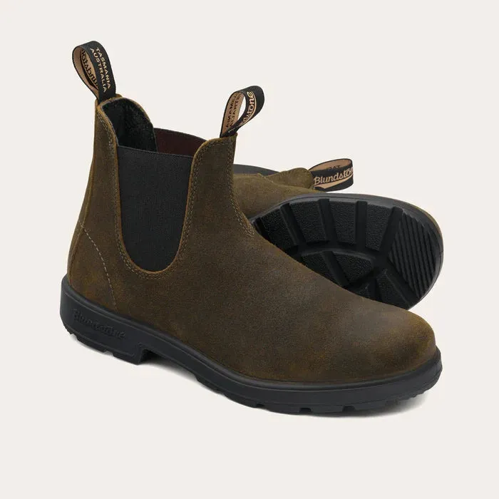 Blundstone 1615 dark olive waxed suede
