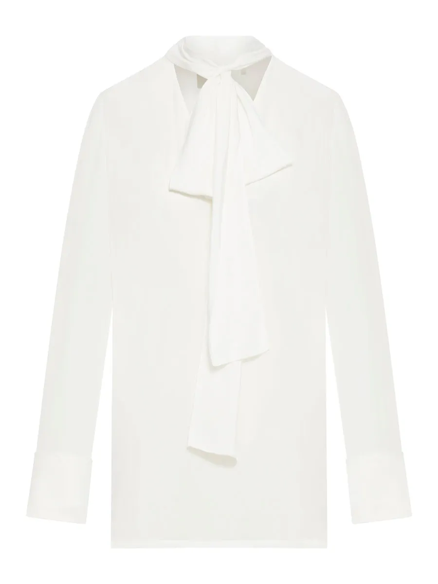 Blusa in seta con fusciacca
