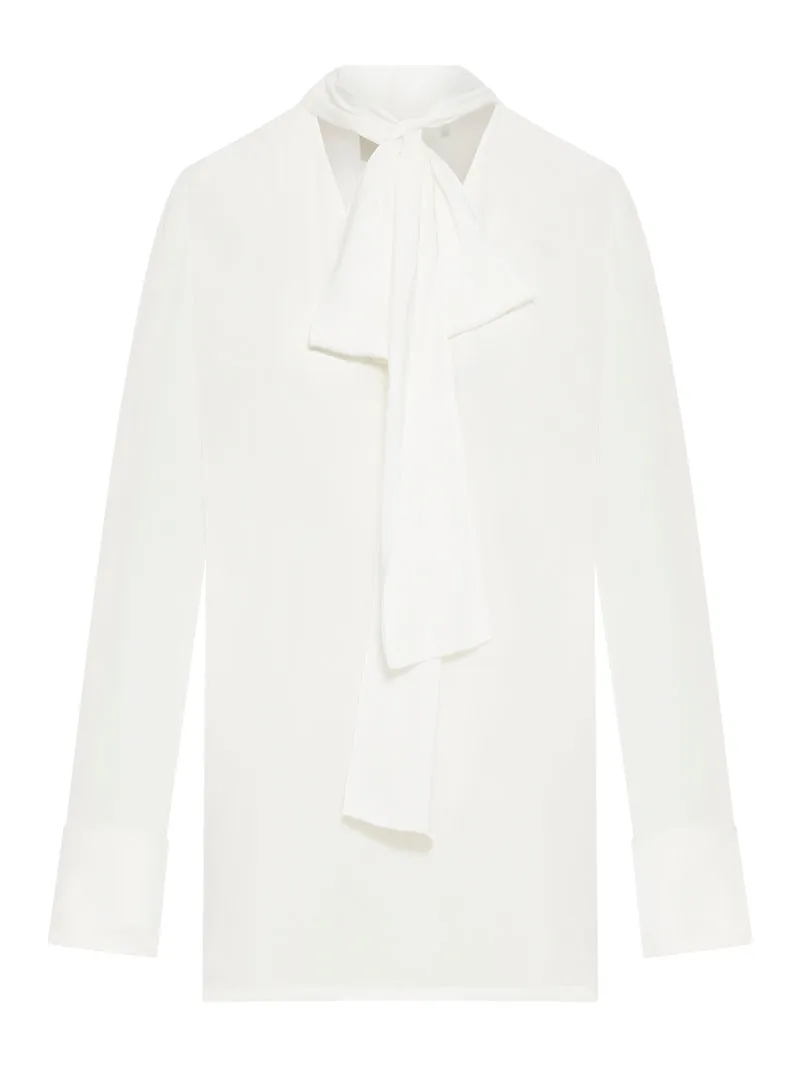 Blusa in seta con fusciacca