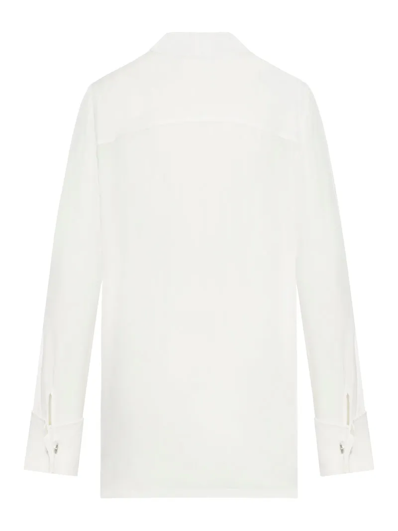 Blusa in seta con fusciacca