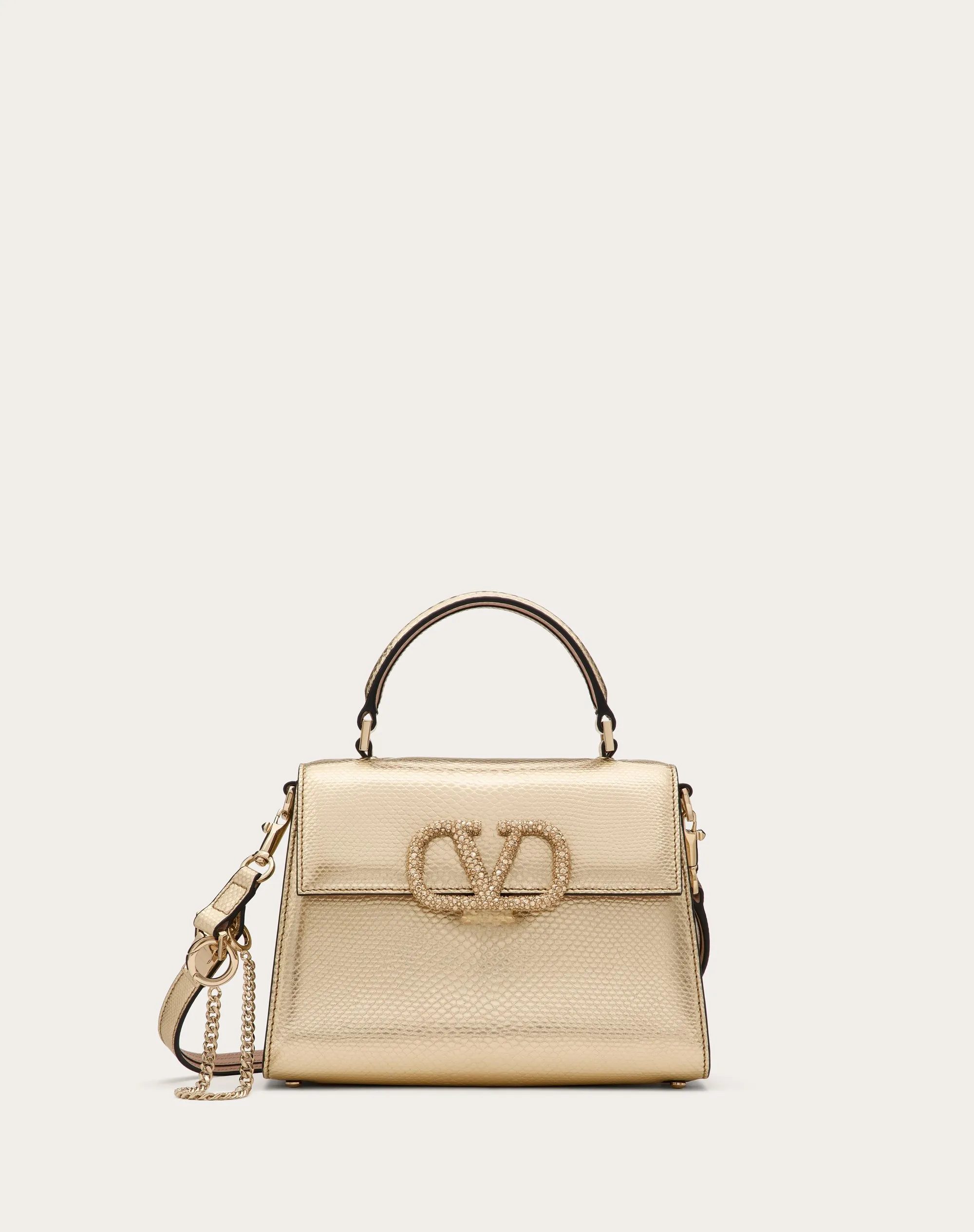 BORSA A MANO PICCOLA VALENTINO GARAVANI VSLING IN KARUNG METALLIZZATO