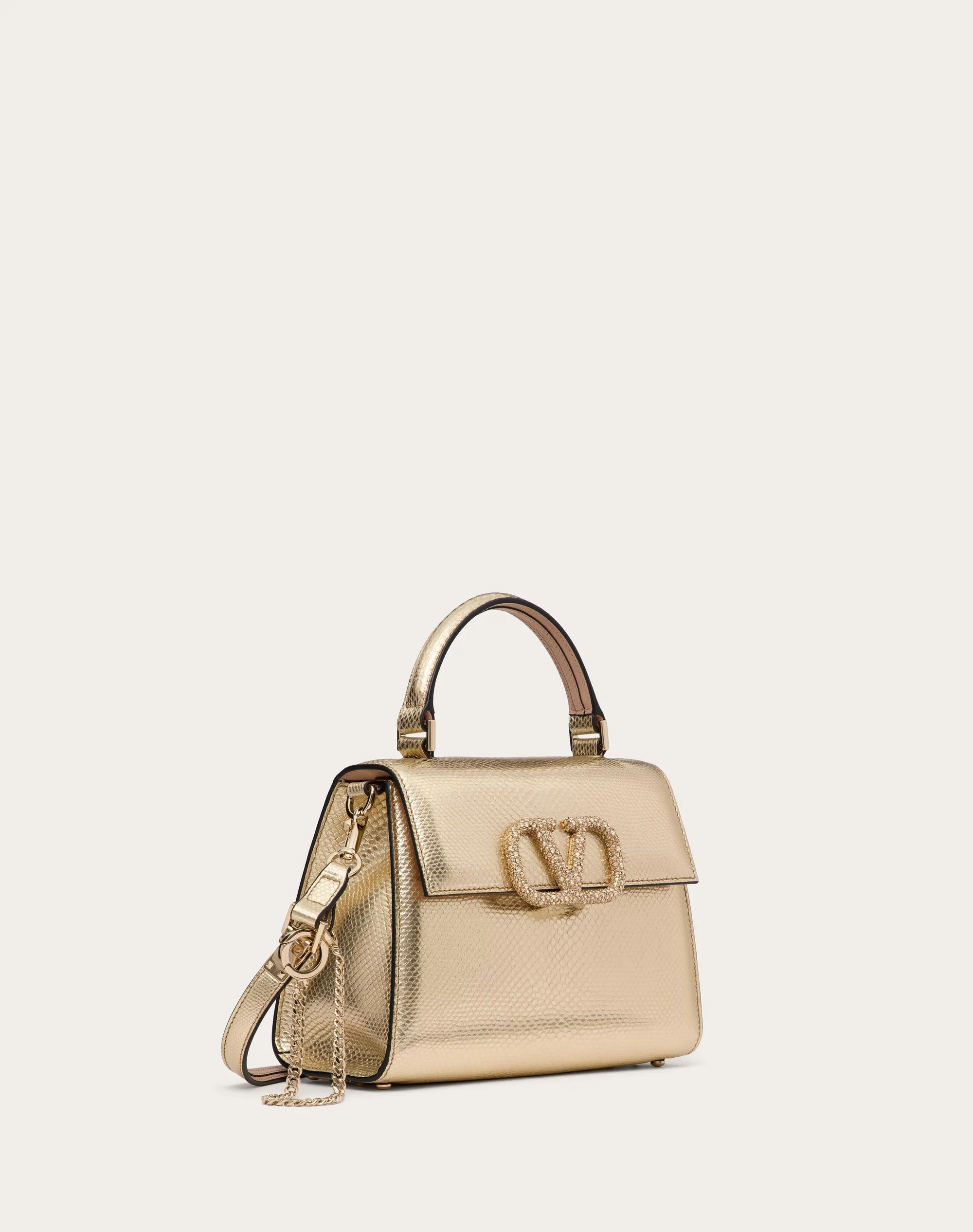 BORSA A MANO PICCOLA VALENTINO GARAVANI VSLING IN KARUNG METALLIZZATO