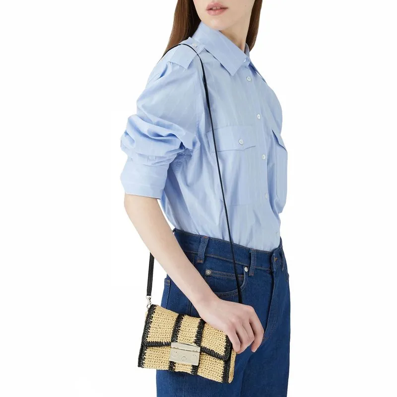 Borsa a Tracolla Mini Metropolis Remix con dettagli neri 