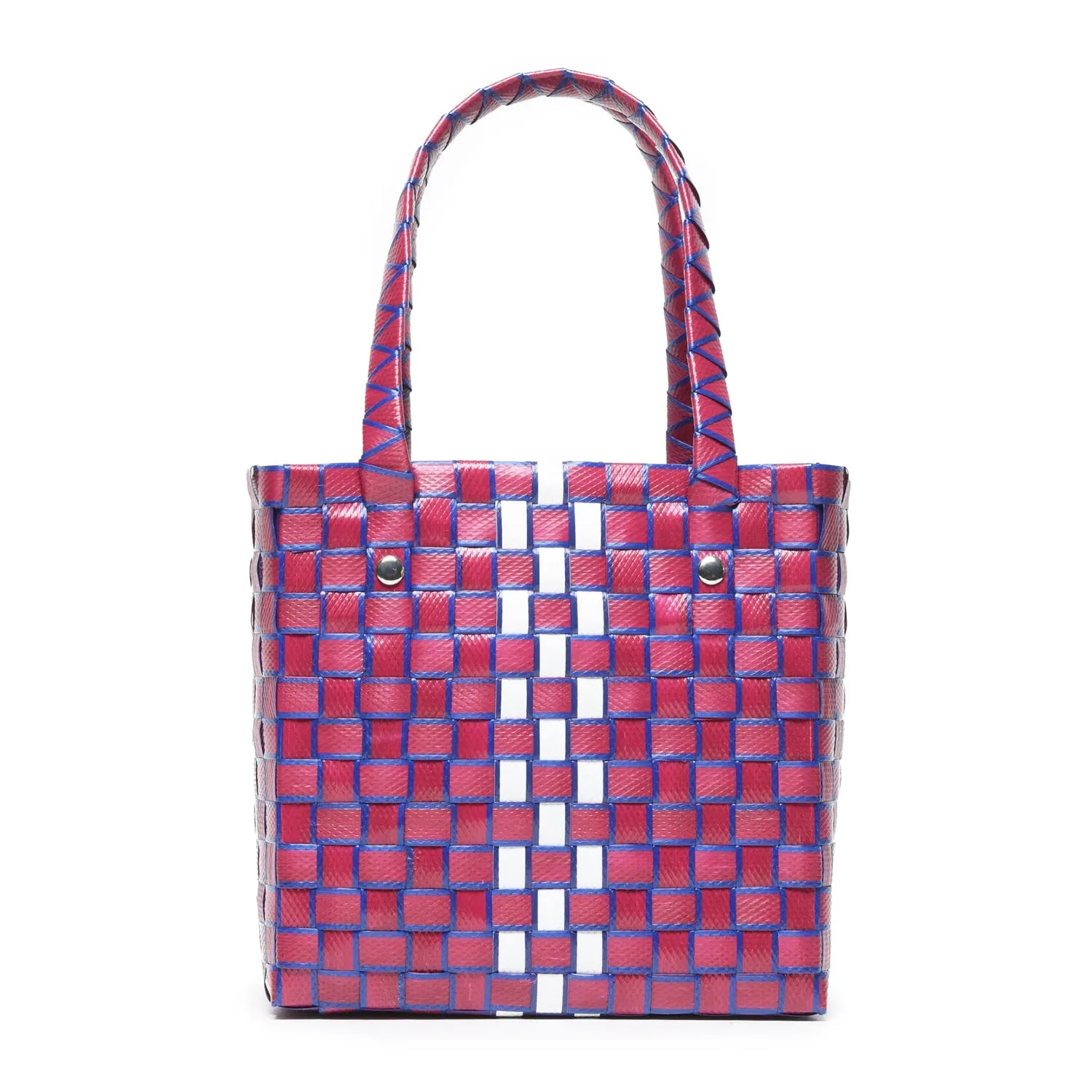 Borsa Marni A Cestino Fucsia, Blu E Bianca