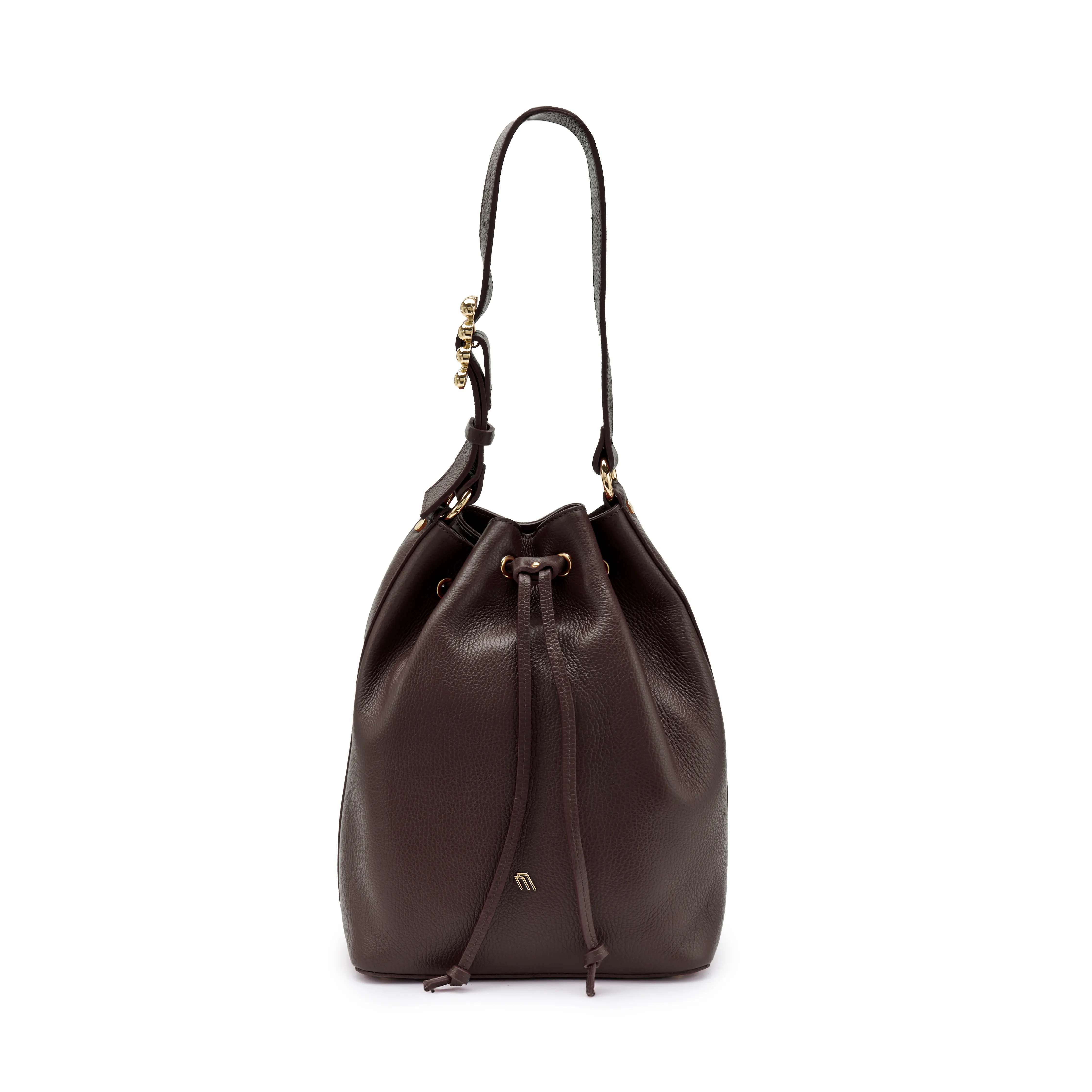 Borsa secchiello in pelle bottalata