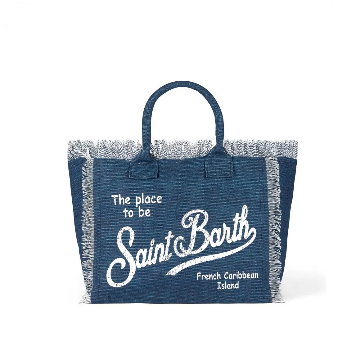 Borsa Vanity In Canvas Indaco