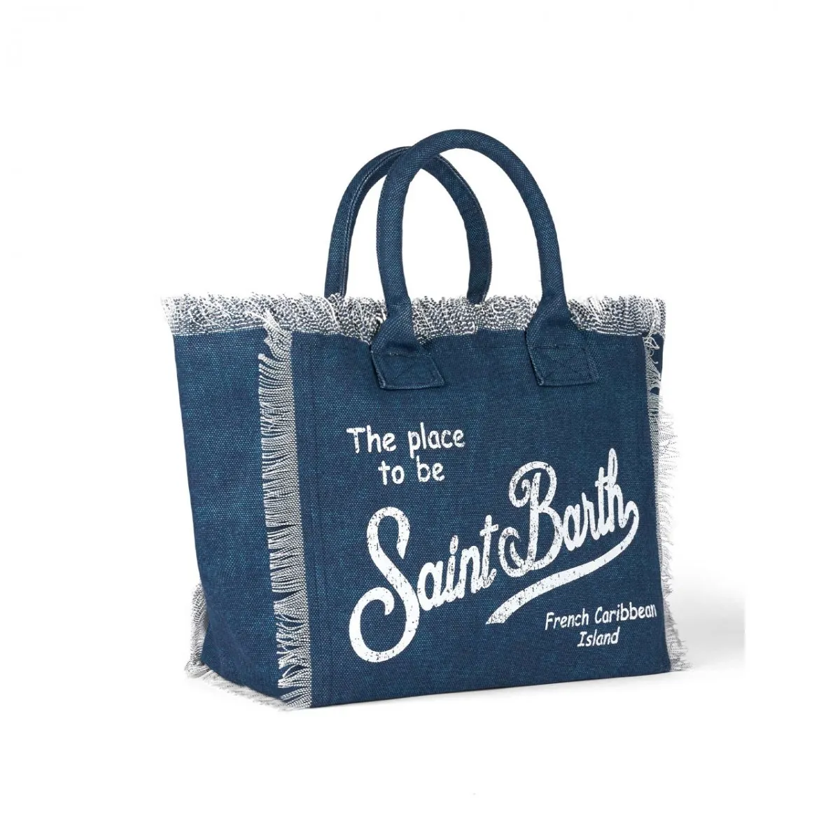 Borsa Vanity In Canvas Indaco