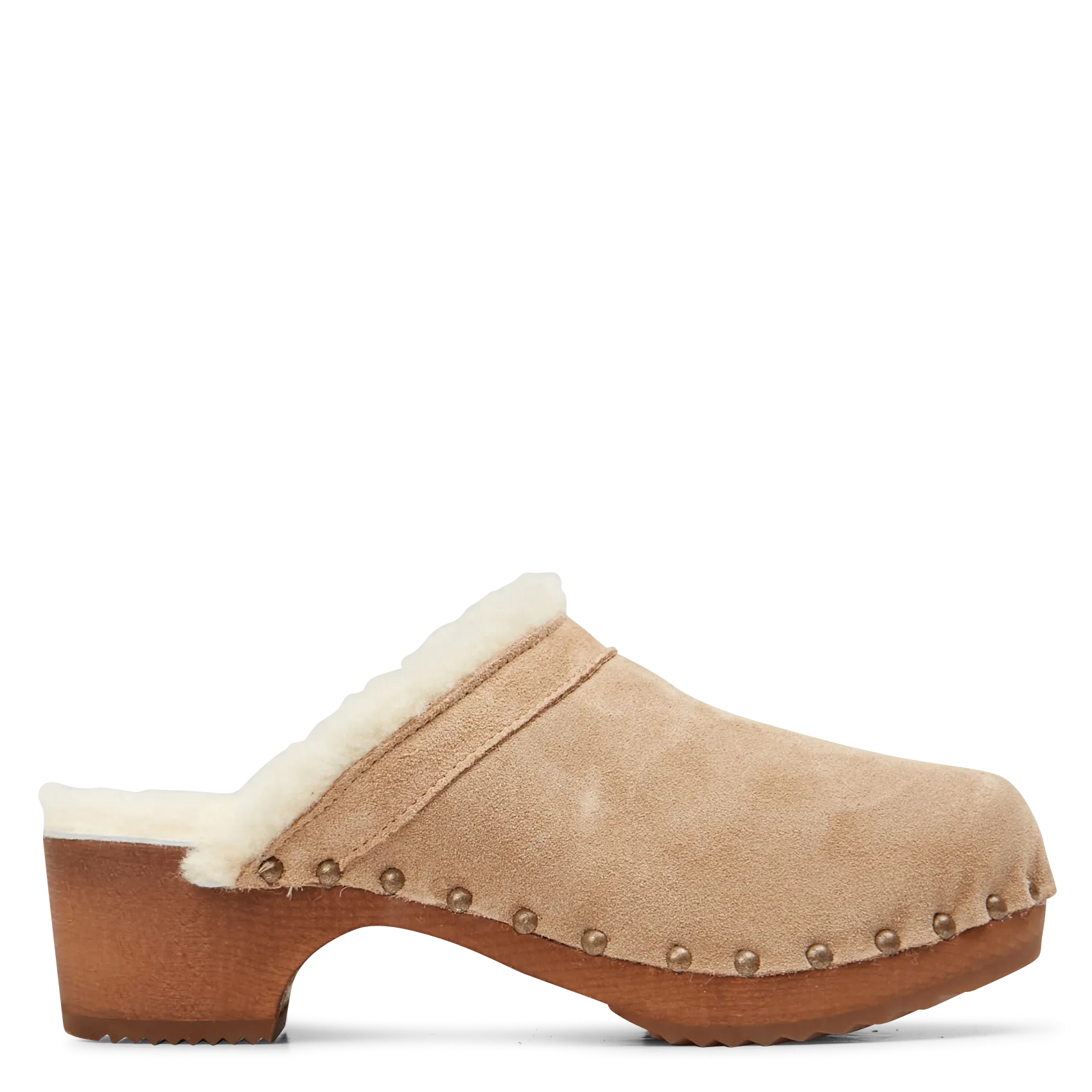  BOSABO   CARLIE - Sabot imbottiti in pelle scamosciata | Beige